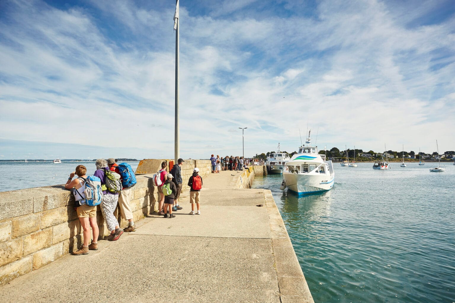 Embarcadère de Port-Navalo, départ des bateaux vers les îles du golfe du Morbihan