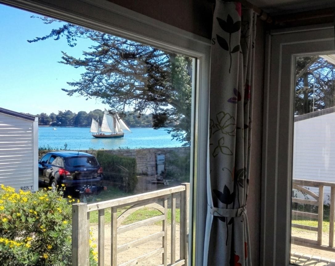 chambre-parent-mobil-home-avocette-camping bilouris-Golfe du Morbihan