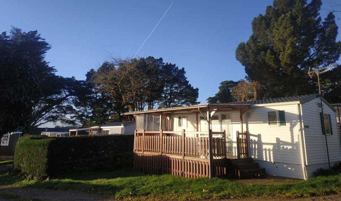 Exterieur-Mobil-home Cormoran-camping bilouris-Golfe du Morbihan