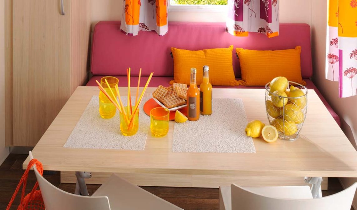 salon-mobil home bigoreau-camping bilouris-Golfe du Morbihan